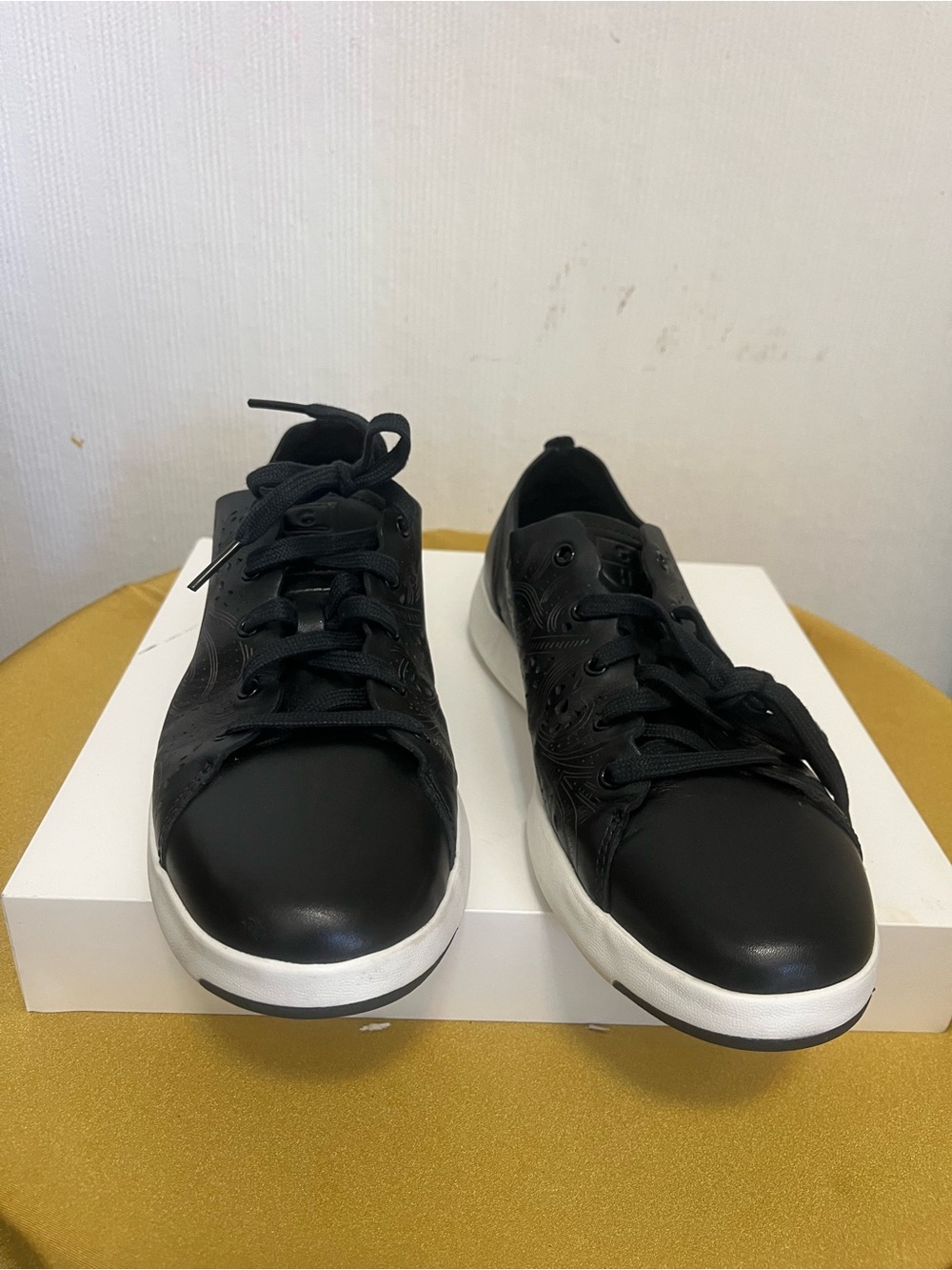 Cole Haan Black Low-Top Sneakers with White Sole